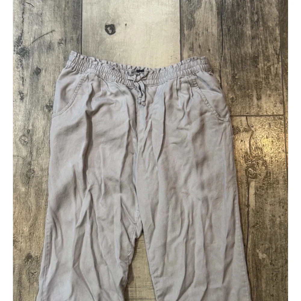 GAP KIDS CASUAL PANTS XXL 14-15 FAUX FLY TWO POCKETS ELASTIC AT CUFF TIE EUC